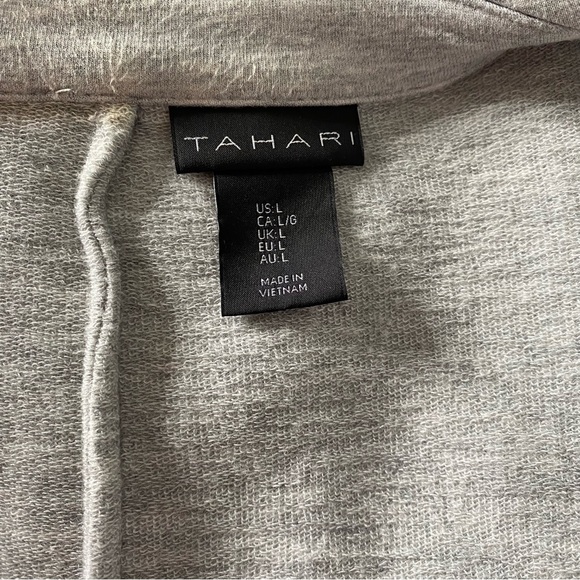 Tahari Light Gray Women's Knit Blazer, L - Picture 6 of 7